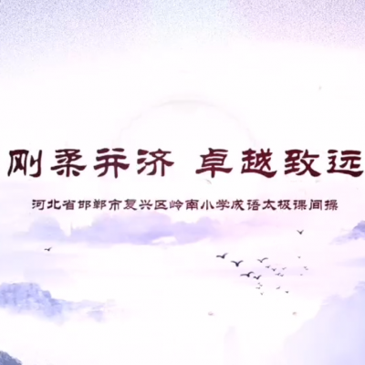 成语太极走进复兴区岭南小学做课间操展示